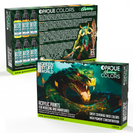 Opaque Paint Set - Green Colours | Model Paint Sets