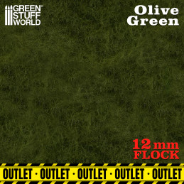 Herbe Statique 12mm - Vert Olive | OUTLET - Décors et Résine