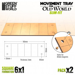 MDF Movement Trays - Slimfit 180x60mm | Old World Movement trays