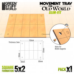 MDF Movement Trays - Slimfit 150x120mm | Old World Movement trays