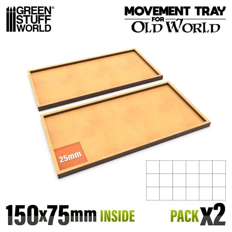 Plateaux de Mouvement MDF - 150x75mm | Plateaux de mouvement pour Old World