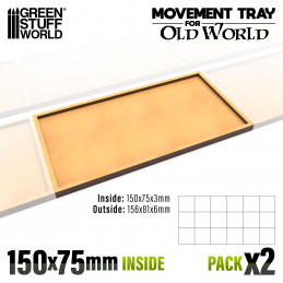 Vassoi di Movimento MDF - 150x75mm | Vassoi di movimento per Old World