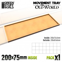 Plateaux de Mouvement MDF - 200x75mm | Plateaux de mouvement pour Old World