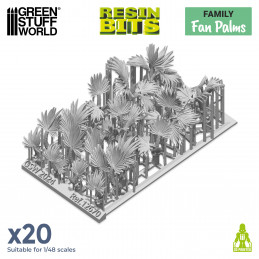 Set impreso en 3D - Palmeras Plantas y vegetacion