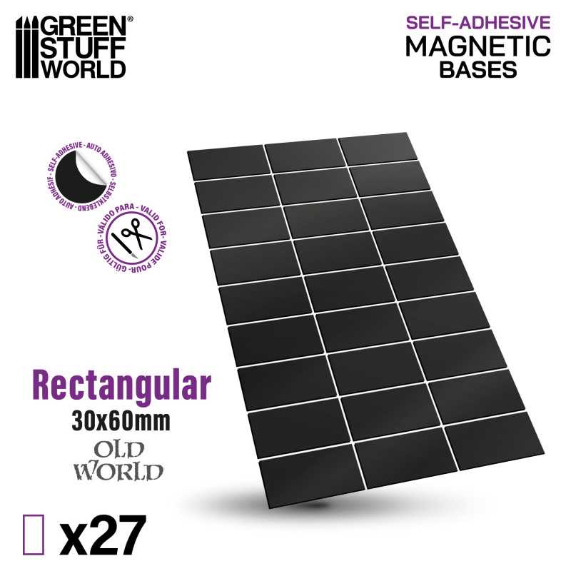 Rectangular Magnetic Sheet SELF-ADHESIVE - 30x60mm | Magnetic Foil Stickers Rectangular Magnetic Sheet SELF-ADHESIVE - 30x60mm | Magnetic Foil Stickers