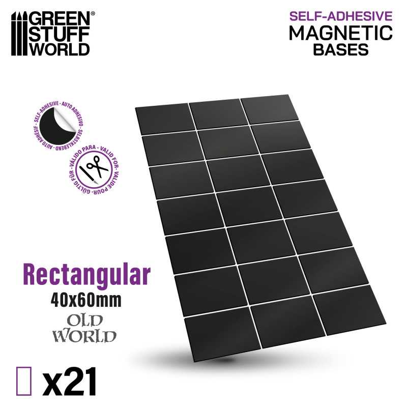 Rectangular Magnetic Sheet SELF-ADHESIVE - 40x60mm | Magnetic Foil Stickers