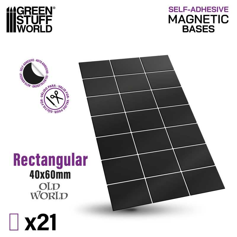 Vorgeschnittene Magnetfolie - Rechteckig 40x60mm | Selbstklebende Magnete