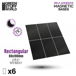 Vorgeschnittene Magnete - Rechteckig 60x100mm | Magnetische selbstklebende aufkleber