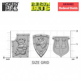 3D printed set - Old World Medieval Shields | Shields and shoulder pads