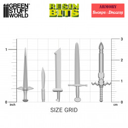 Set imprimé en 3D - Épées et dagues | Armes et accessoires d'infanterie
