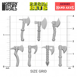 3D printed set - Hand Axes | Infantry weapon arms and accessories