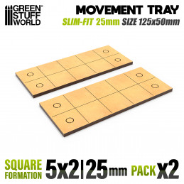 MDF Movement Trays - Slimfit Square 125x50mm | Old World Movement trays