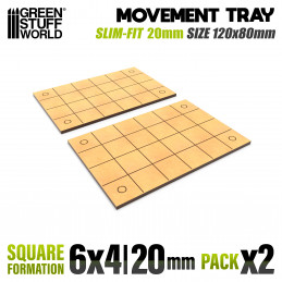 MDF Movement Trays - Slimfit Square 120x80mm | Old World Movement trays