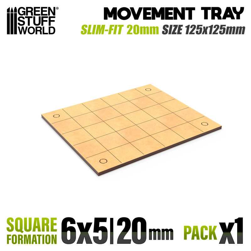 MDF Movement Trays - Slimfit Square 120x100mm | Movement trays for square bases