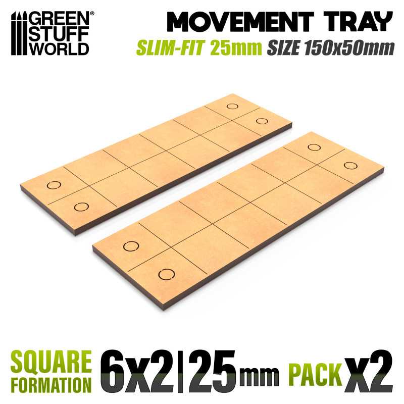 MDF Movement Trays - Slimfit Square 150x50mm | Old World Movement trays
