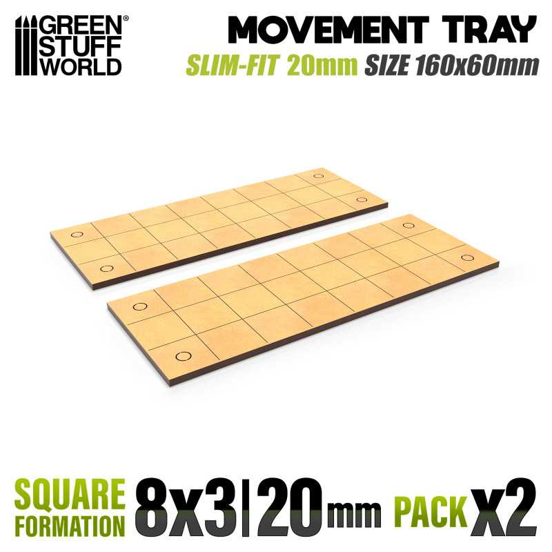 MDF Movement Trays - Slimfit Square 160x60mm | Old World Movement trays