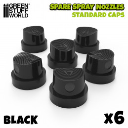 Sprühköpfe Spray Caps - Standard Schwarz | Sprühzubehör