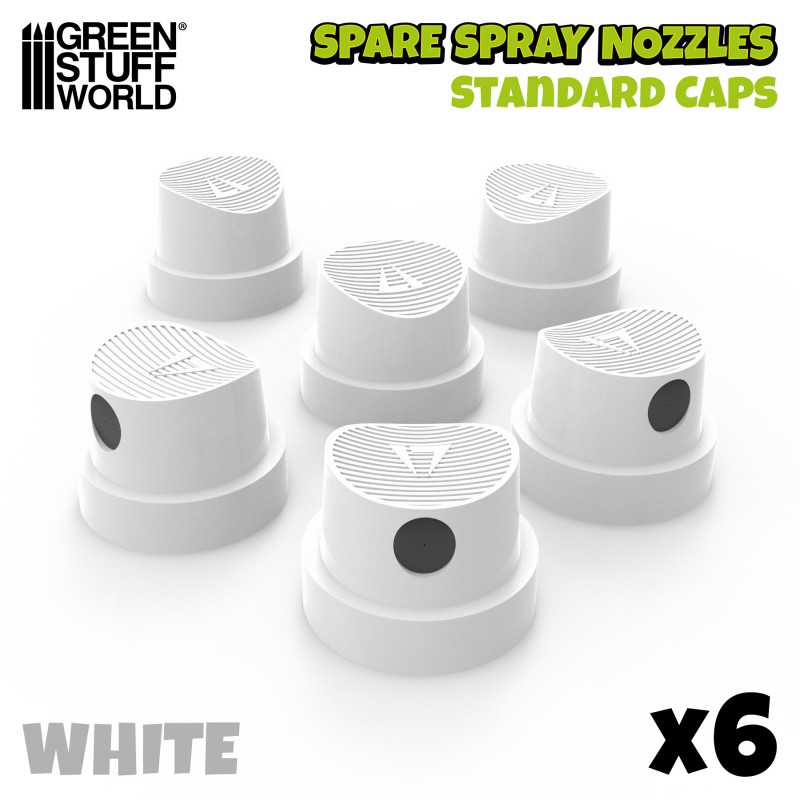 Sprühköpfe Spray Caps - Standard Weiße | Sprühzubehör