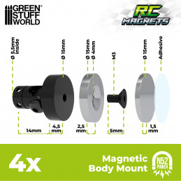 RC Magnetic Body Mount | RC body magnets