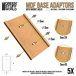 MDF Base adapter - Rectangular 50x100mm to 60x100mm | Base adaptors
