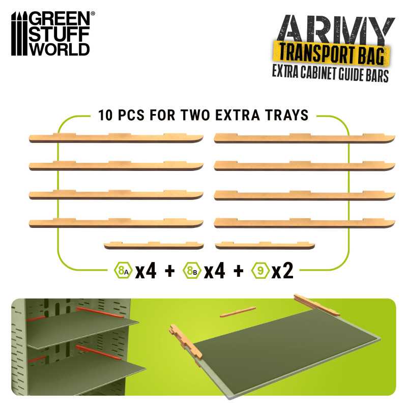 Extra rails for Miniatures Carrying Case | Miniature Carry Case Extra rails for Miniatures Carrying Case | Miniature Carry Case