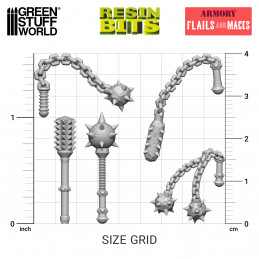 3D printed set - Flails and Maces | Infantry weapon arms and accessories