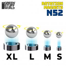 Imanes con Rotacion - Tamaño XL Imanes con Rotacion N52