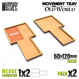 MDF Movement Trays - 1x2 - 60x120mm | Old World Movement trays