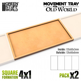 MDF Movement Trays - 120x60mm | Old World Movement trays