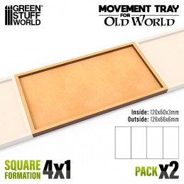 Vassoi di Movimento MDF - 120x60mm | Vassoi di movimento per Old World