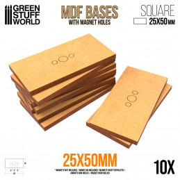 MDF Bases - Rectangle 25x50mm | Warhammer Old World Bases