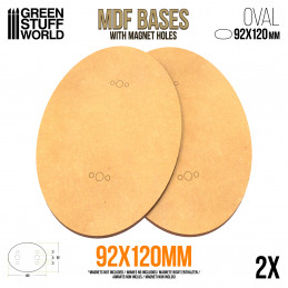 MDF Bases - Oval 92x120mm | Oval MDF Bases