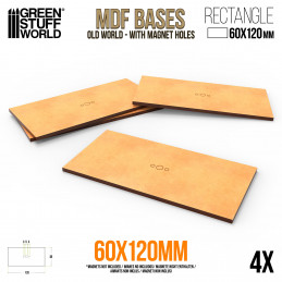 60x120mm rechteckige MDF Old World Basen | Warhammer Old World Basen