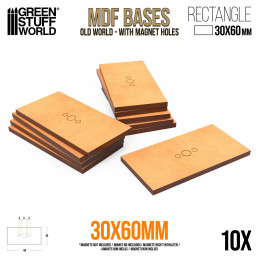 Basi MDF Old World - Rettangolari 30x60mm | Basi Warhammer Old World