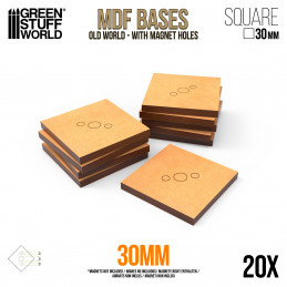 30 mm quadratische MDF Old World Basen | Warhammer Old World Basen