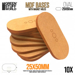 MDF Bases - Oval Pill 25x50mm | Oval MDF Bases