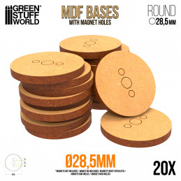 Basi MDF - Tonde 28,5 mm | Tonde