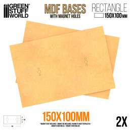 MDF Bases - Rectangular 100x150mm | Square MDF Bases
