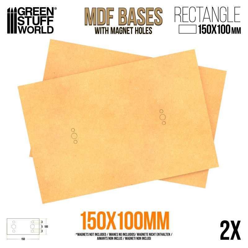 MDF Bases - Rectangular 100x150mm | Square MDF Bases