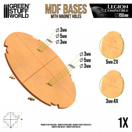 Socles ROND 150 mm en MDF (Legion) | Socles MDF Star Wars Legion