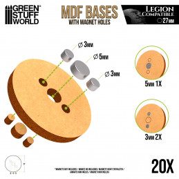 MDF Bases - Round 27 mm (Legion) | Star Wars Legion MDF bases