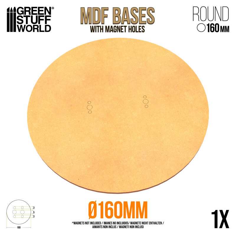 160 mm runde MDF Basen | Runde MDF Basen