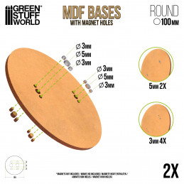 MDF Bases - Round 100mm | Round MDF Bases