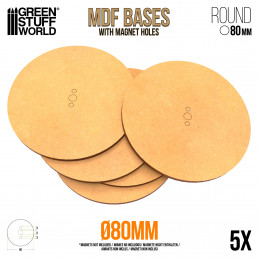 80 mm runde MDF Basen | Runde MDF Basen