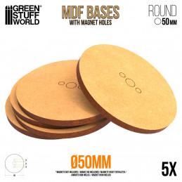 Basi MDF - Tonde 50 mm | Tonde