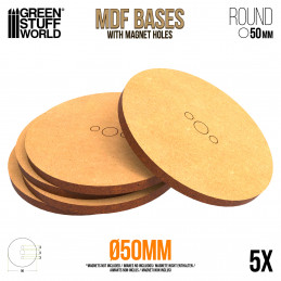 MDF Bases - Round 50 mm | Round MDF Bases