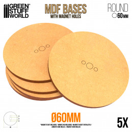 Peanas DM - Redondas 60 mm Peanas DM Redondas