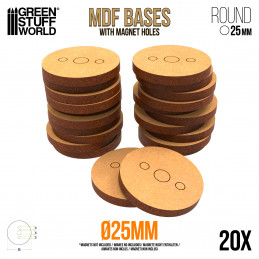 MDF Bases - Round 25 mm | Round MDF Bases