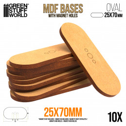 MDF Bases - Oval Pill 25x70mm | Oval MDF Bases