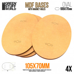 105x70mm AOS oval MDF Basen | Ovale MDF Basen